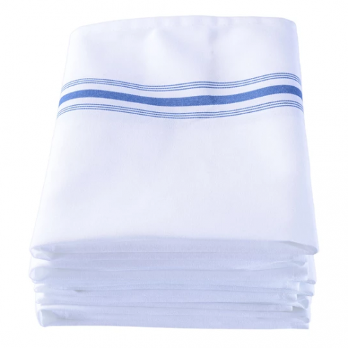 Bistro Napkin White with Royal Blue Stripes - Image 4