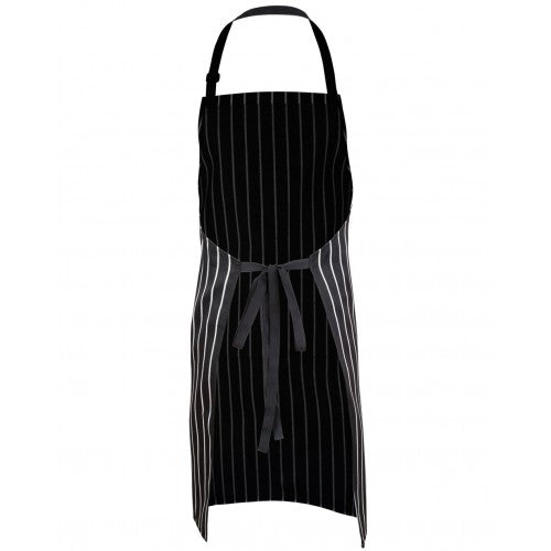 Bib Stripe Apron Black - Image 3