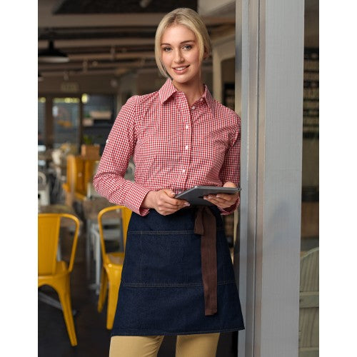 Half Denim Apron Black - Image 3