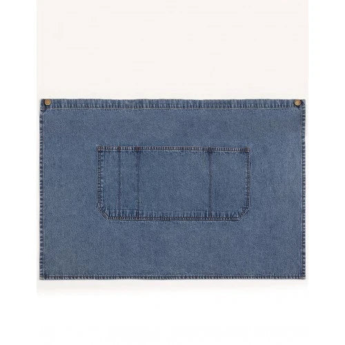 Half Denim Apron Light Blue