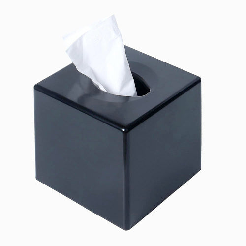 Cube Matt Black Tissue Box - Image 2