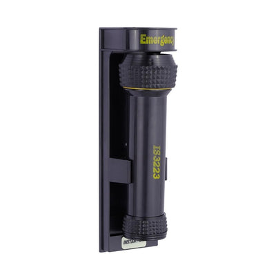 Wall Mounted Hotel Emergency Torch - Black
