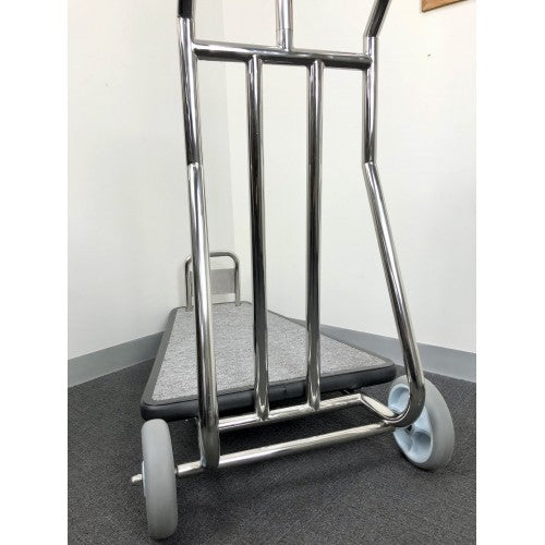 Porters Luggage Buggy - Chrome Bar and Grey Carpet - Image 3