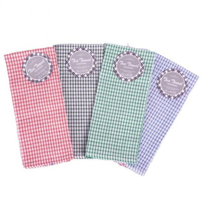 Checked Tea Towel Set of 4