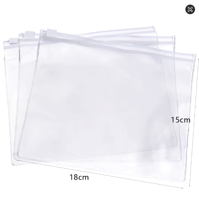 Flat Clear Cosmetic Zip Bag - Image 3