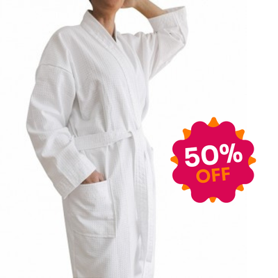 Waffle Kimono White Robe - this weekend only!