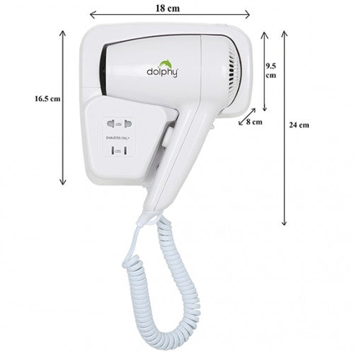 Wall Mount Hair Dryer with measurement