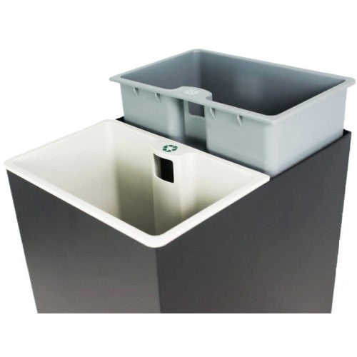 Black Rectangle Twin Bin 14L - Image 2
