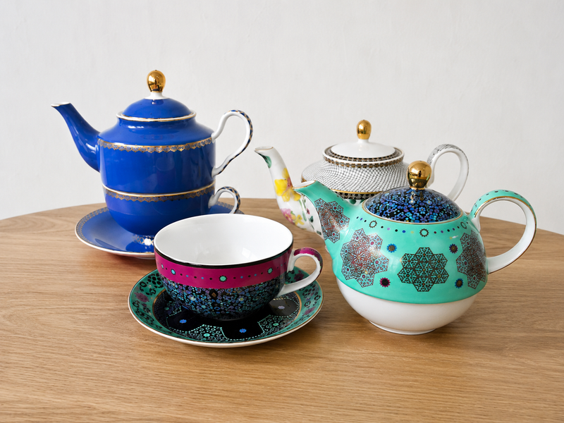 Royal Indigo Tea Pot & Cup Set