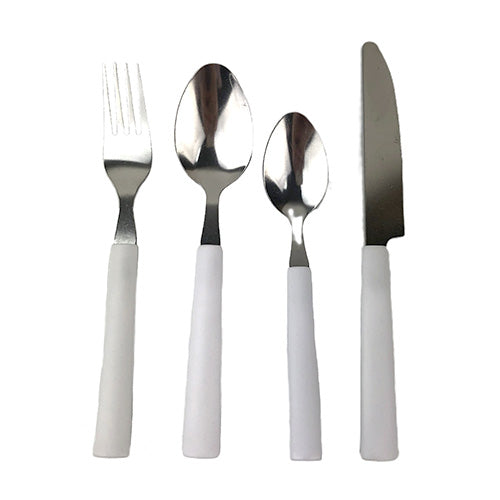 White Stainless Steel Cutlery Set 16pcs - Image 2