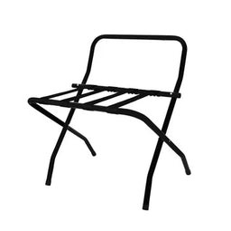 Luggage rack with support in black