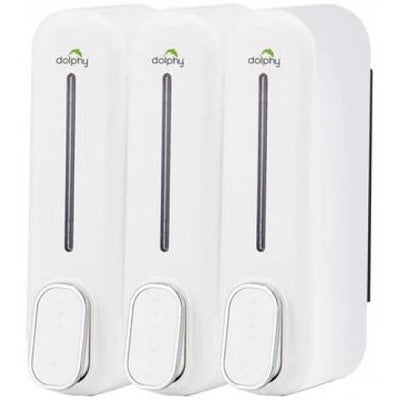 Triple White Shower Dispenser