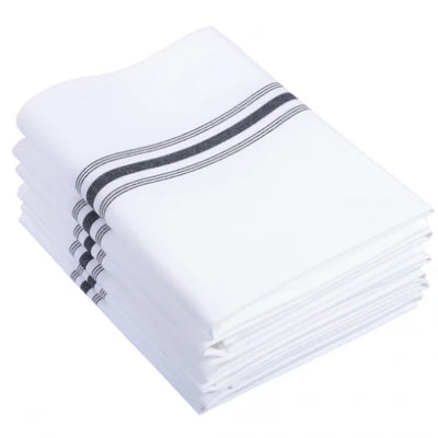 Restaurant Napkin White with Black Stripes