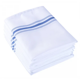 Bistro Napkin White with Royal Blue Stripes