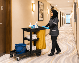 Hotel housekeeping trolley cart