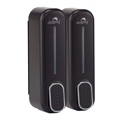 Twin Black Shower Dispenser