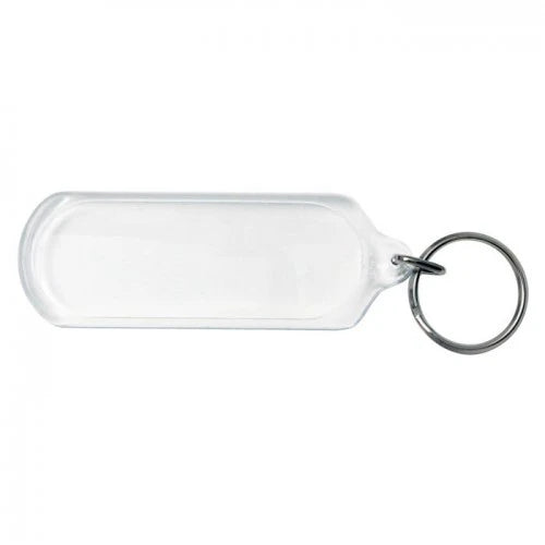 Long Oblong Key Tag with Ring