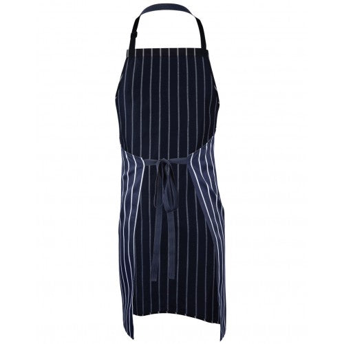 Bib Stripe Apron Navy - Image 3