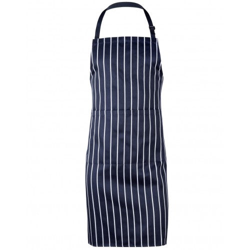 Bib Stripe Apron Navy - Image 2