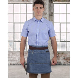 Half Denim Apron Light Blue - Image 2