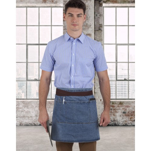 Half Denim Apron Light Blue - Image 2