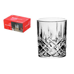 Clear crystal glass with diamond pattern 