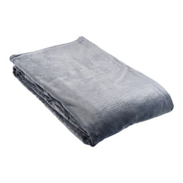 king bed grey plush hotel blanket