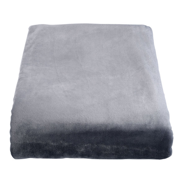 Gray hotel fleece blanket 