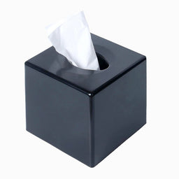 Cube Matt Black Tissue Box - Image 2