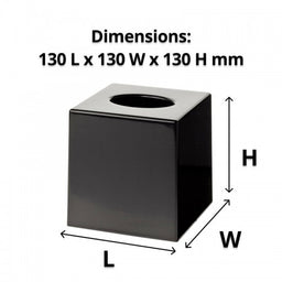 Cube Matt Black Tissue Box - Image 3