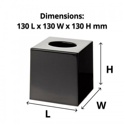 Cube Matt Black Tissue Box - Image 3
