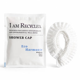 Budget Recycled hotel shower cap, environmentally friendly recycled packaging