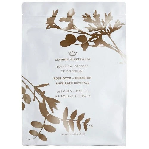 Rose Otto and Geranium Bath Salts 1Kg + FREE Body Scrubber