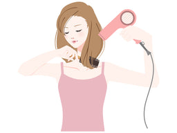 Hair dryer woman vector