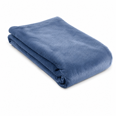 warm fleece blue blanket 