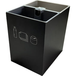 Black Rectangle Twin Bin 14L - Image 4