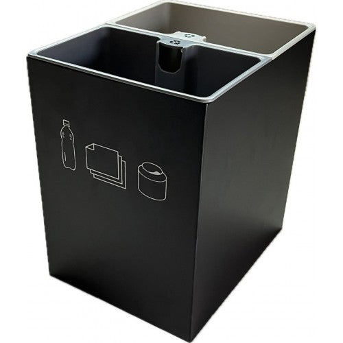 Black Rectangle Twin Bin 14L - Image 4
