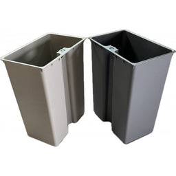 Black Rectangle Twin Bin 14L - Image 3
