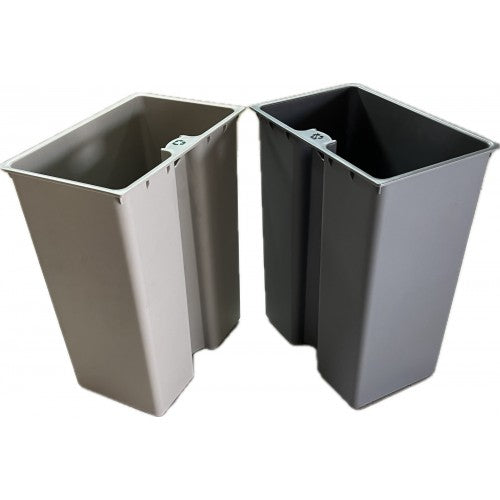 Black Rectangle Twin Bin 14L - Image 3