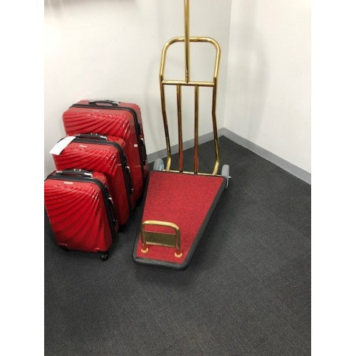 Porters Luggage Buggy - Gold Bar and Red Carpet - Image 3