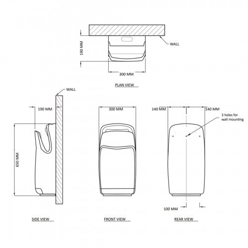 Automatic Peak Pro Jet Hand Dryer - Image 4