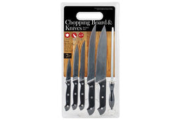 Knife & Chopping Board 7pc Set