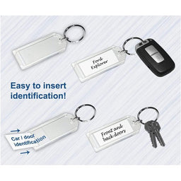 Long Oblong Key Tag with Ring - Image 2