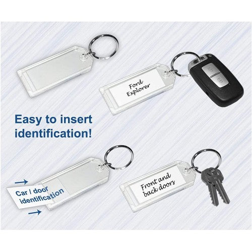 Long Oblong Key Tag with Ring - Image 2
