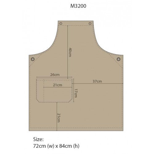 Brunswick Bib Apron Khaki - Image 2