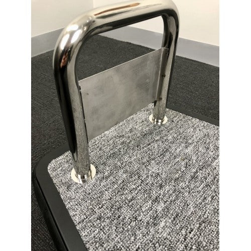 Porters Luggage Buggy - Chrome Bar and Grey Carpet - Image 4