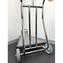 Porters Luggage Buggy - Chrome Bar and Grey Carpet - Image 3