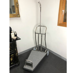 Porters Luggage Buggy - Chrome Bar and Grey Carpet - Image 5