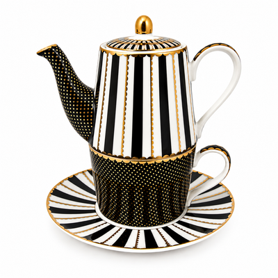 Royal Noir Tea Pot & Cup Set