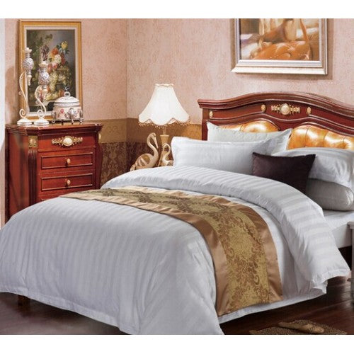 Satin Stripe King Bed Duvet Set - Image 2
